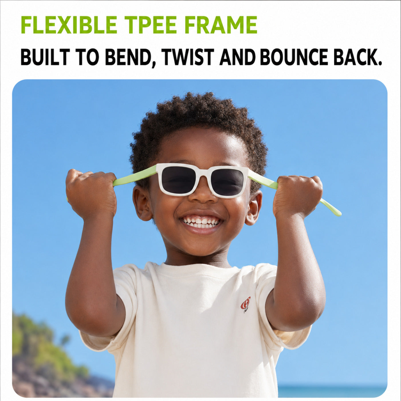Kids Sunglasses, UV400 Protective Outdoor Sunshade Frame