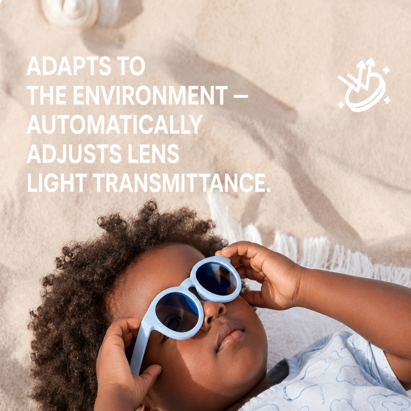 Kids Sunglasses, Photochromic UV400 Soft Protective Frame