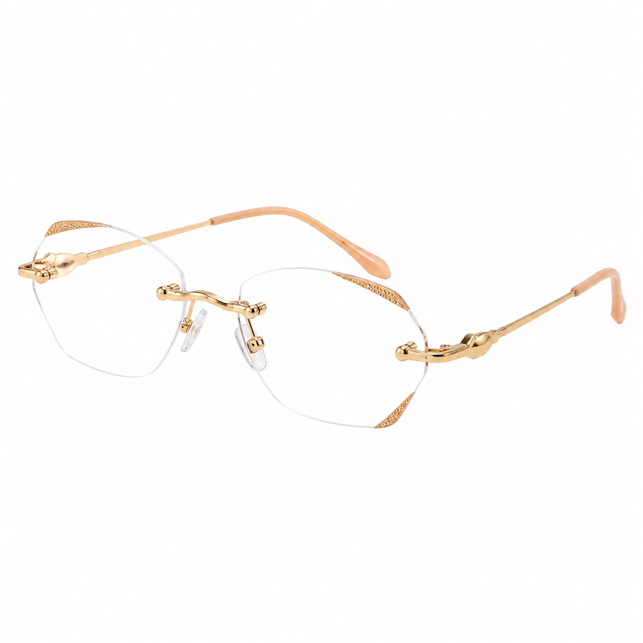 Prescription Reading Glasses, Rimless Vintage Reading Frame