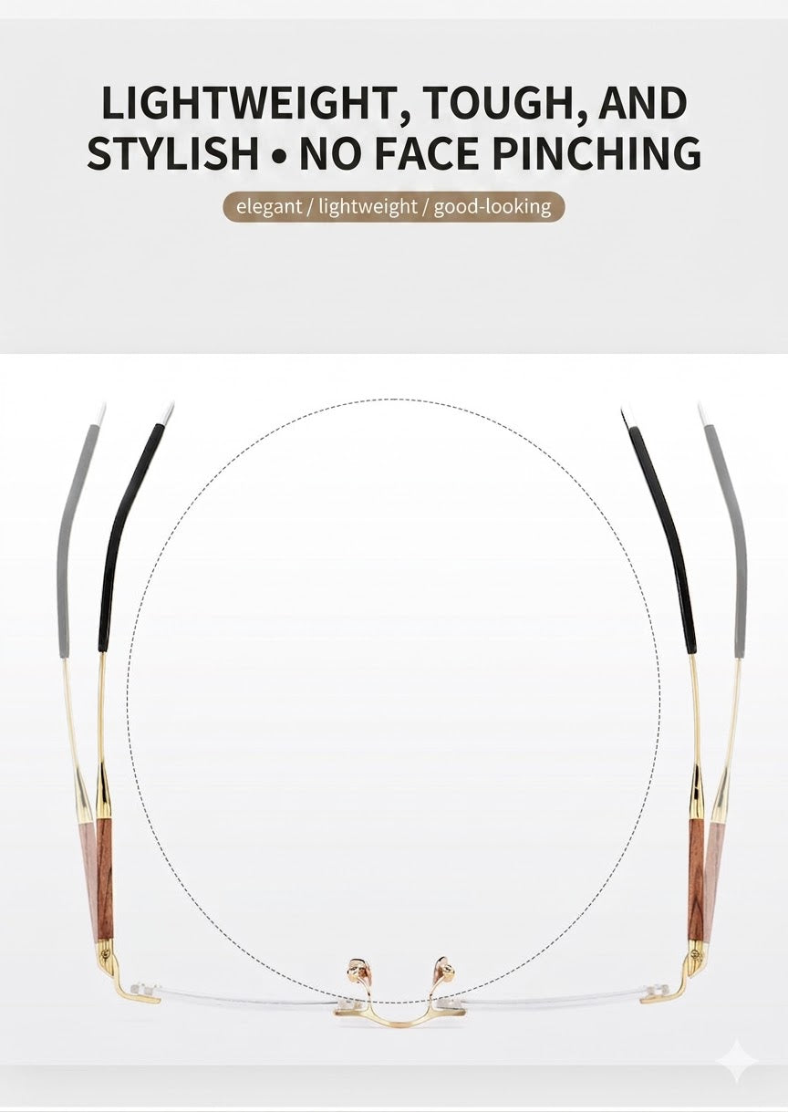 Prescription Men’s Eyeglasses | Lightweight Rimless Photochromic Glasses