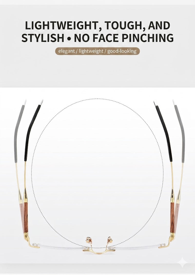 Prescription Men’s Eyeglasses | Lightweight Rimless Photochromic Glasses