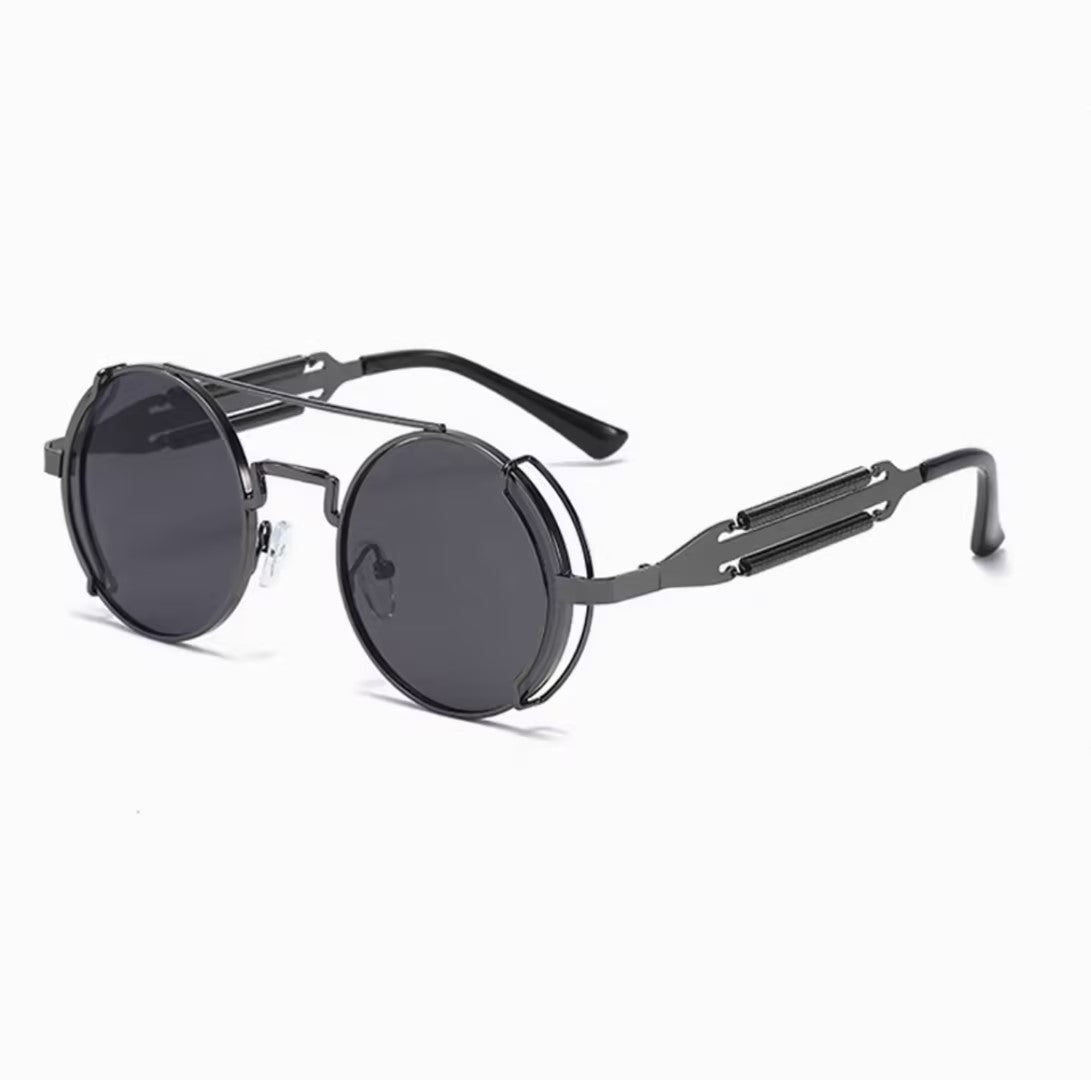 Sunglasses | Steampunk Double Bridge Round Metal, 13 Color Option