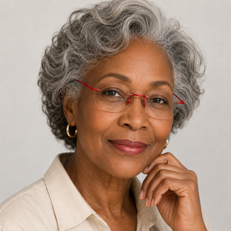 Prescription Reading Glasses, Ultra-Light Rimless Anti-Fatigue Frame