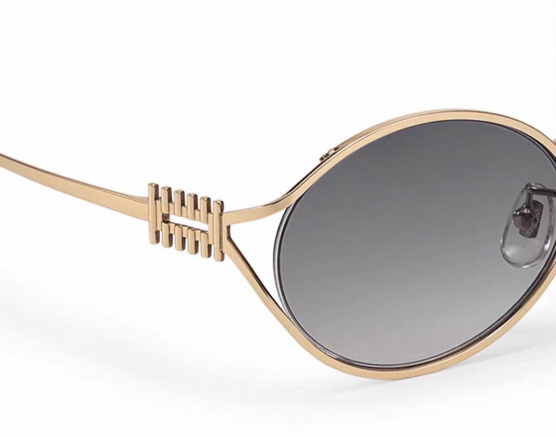 Prescription Sunglasses, Vintage Oval Metal