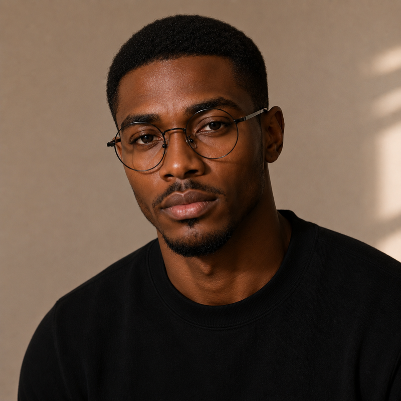 Prescription Glasses | Retro Black Round Frame