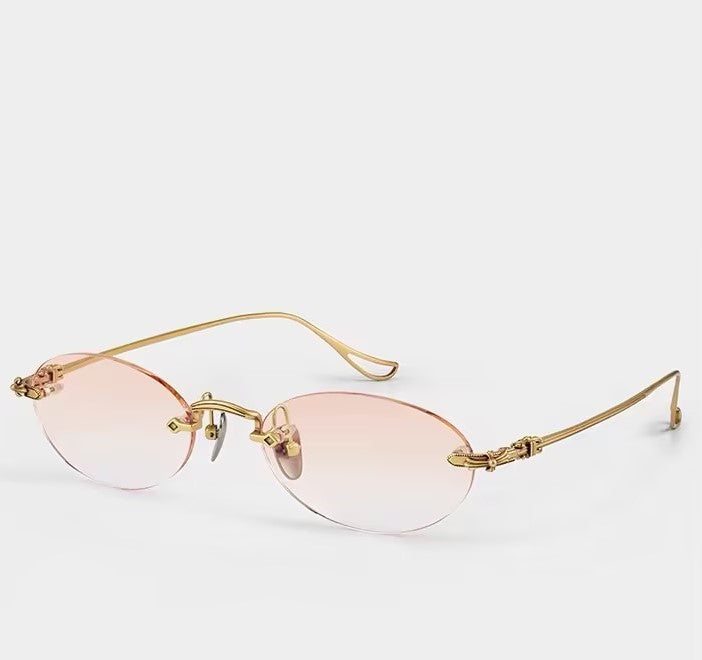 Prescription Sunglasses | Rimless Vintage Oval