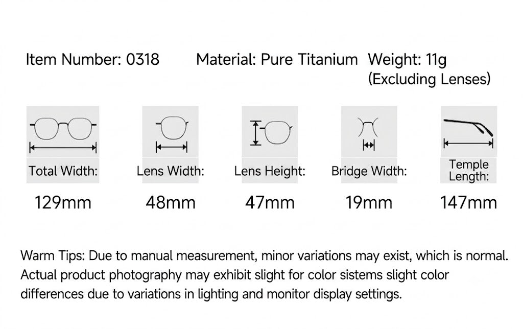 Prescription Glasses | Ultra-Light Round Titanium Glasses, 11g Designer Frame