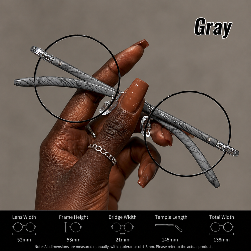 Prescription Eyeglasses | Retro Japanese Black Round Frame