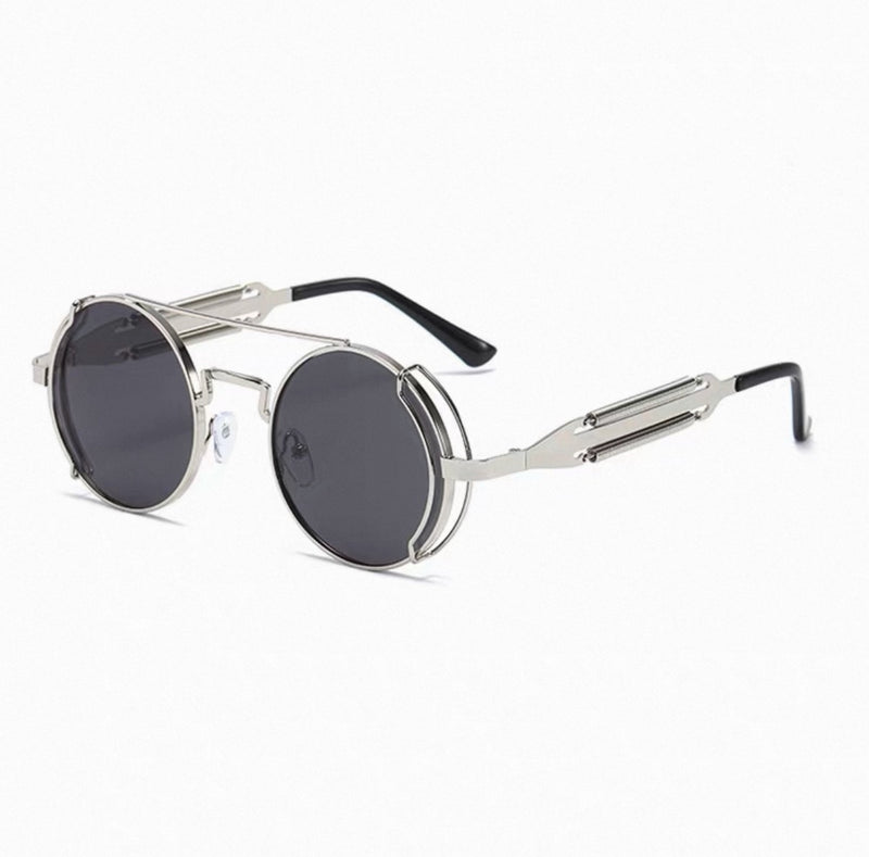 Sunglasses | Steampunk Double Bridge Round Metal, 13 Color Option