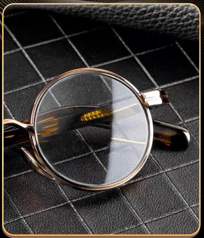 Vintage Round Metal Frame Prescription Reading Glasses