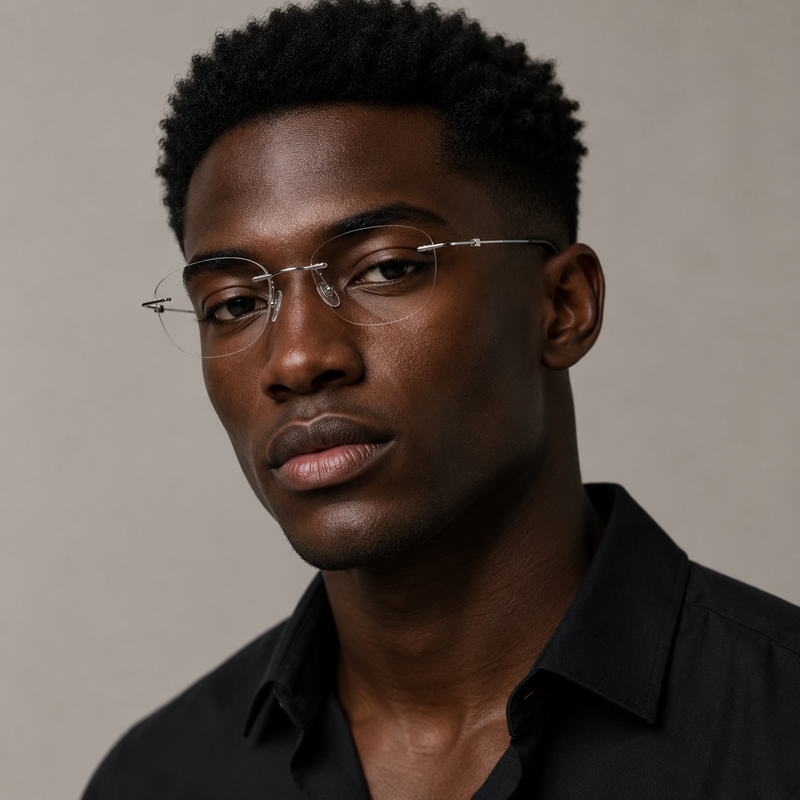 Prescription Glasses | Lightweight Rimless Butterfly Titanium Frame