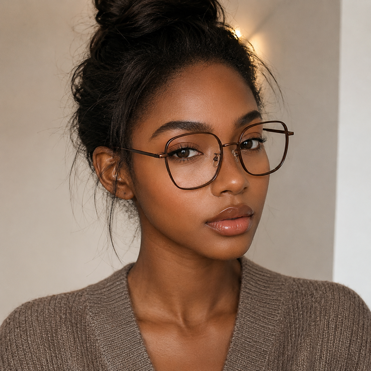 Women Ice Blue Oversized Glasses | Fashion Eyewear