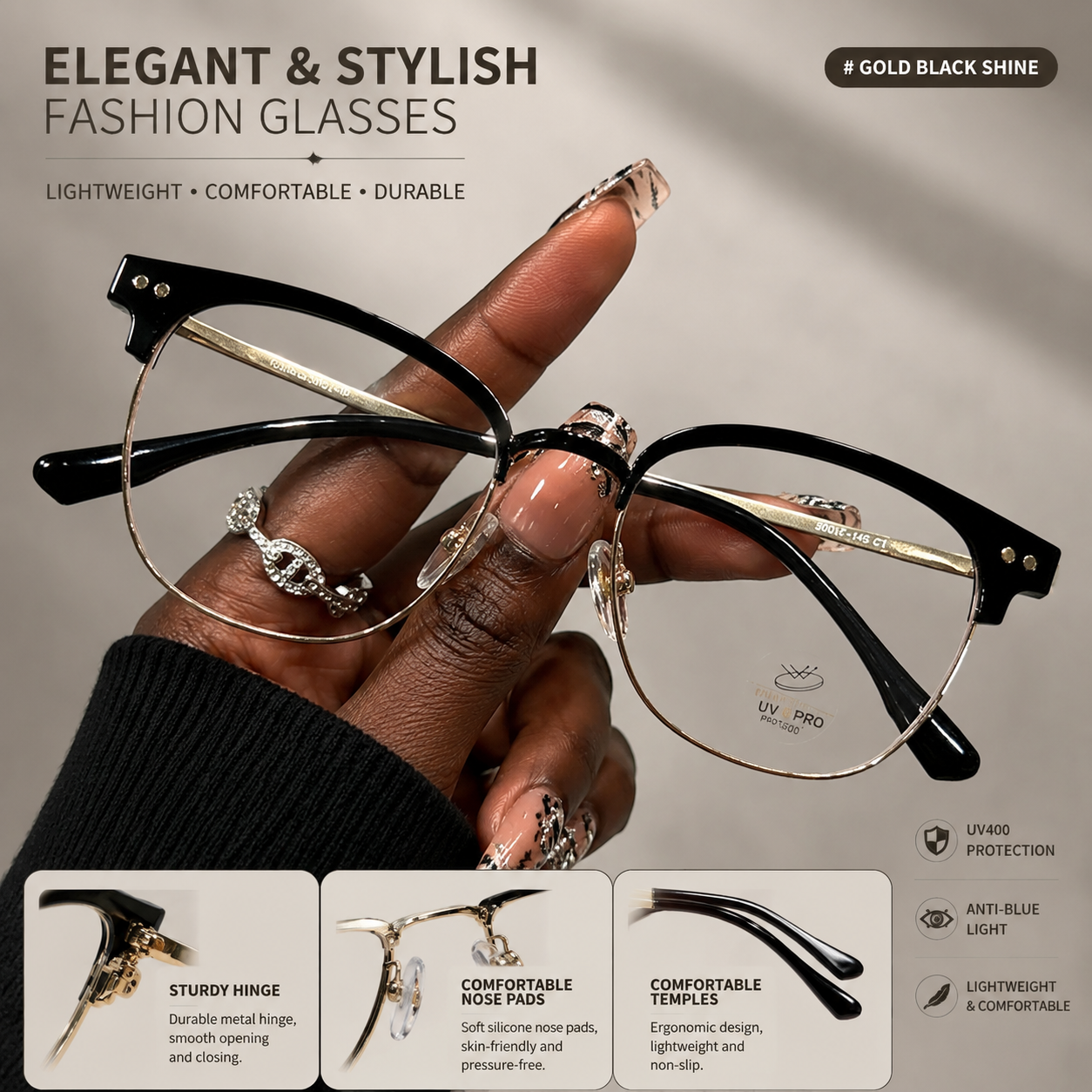Women Square Luxury Glasses | Soft Face Eyewear