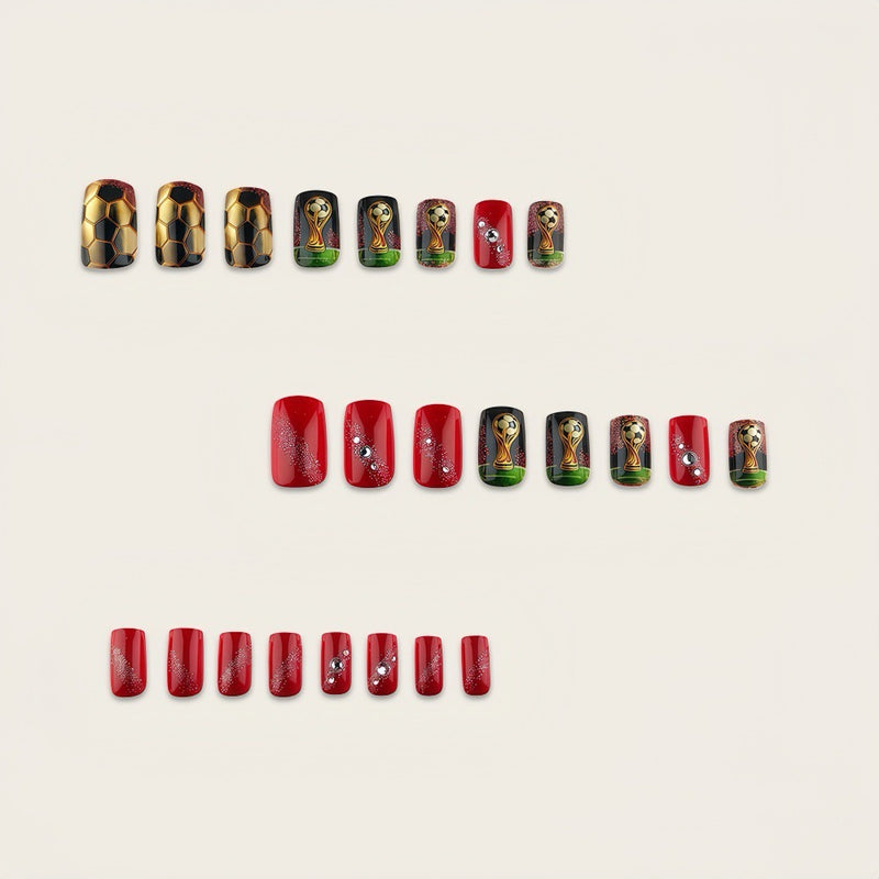 Press-on Nails 24Pcs, False Nail Tips With Jelly Glue & Nail File