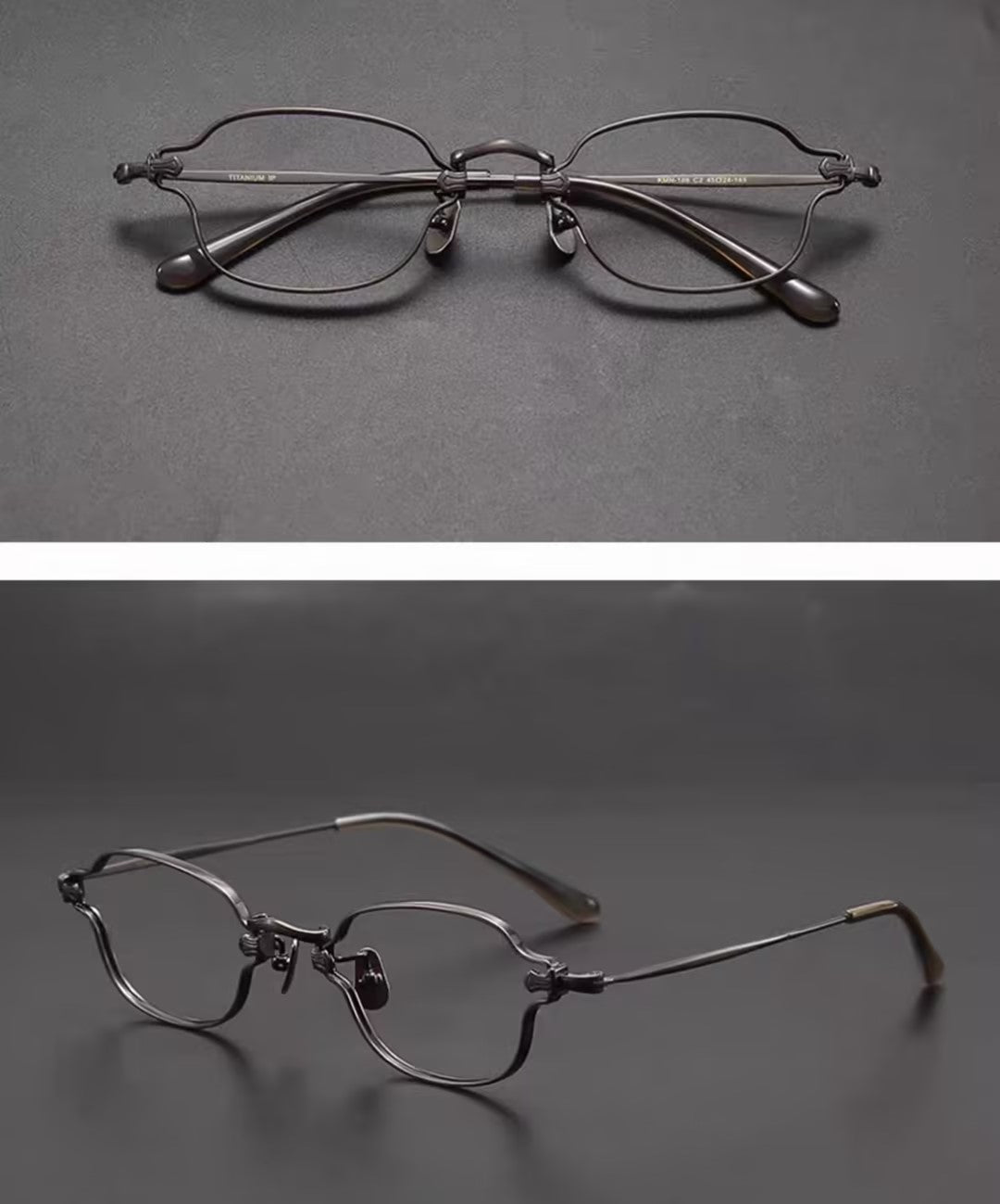 Prescription Glasses | Vintage Tiny Oval Titanium Optical Frames