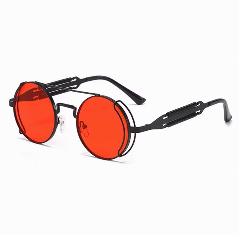 Sunglasses | Steampunk Double Bridge Round Metal, 13 Color Option