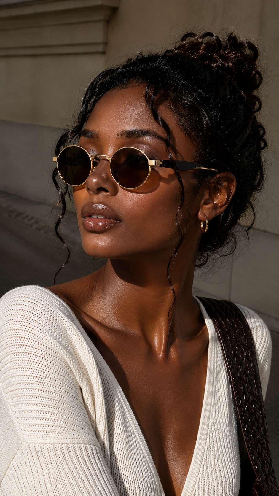 Sunglasses, Vintage Oval Metal Frame Shades