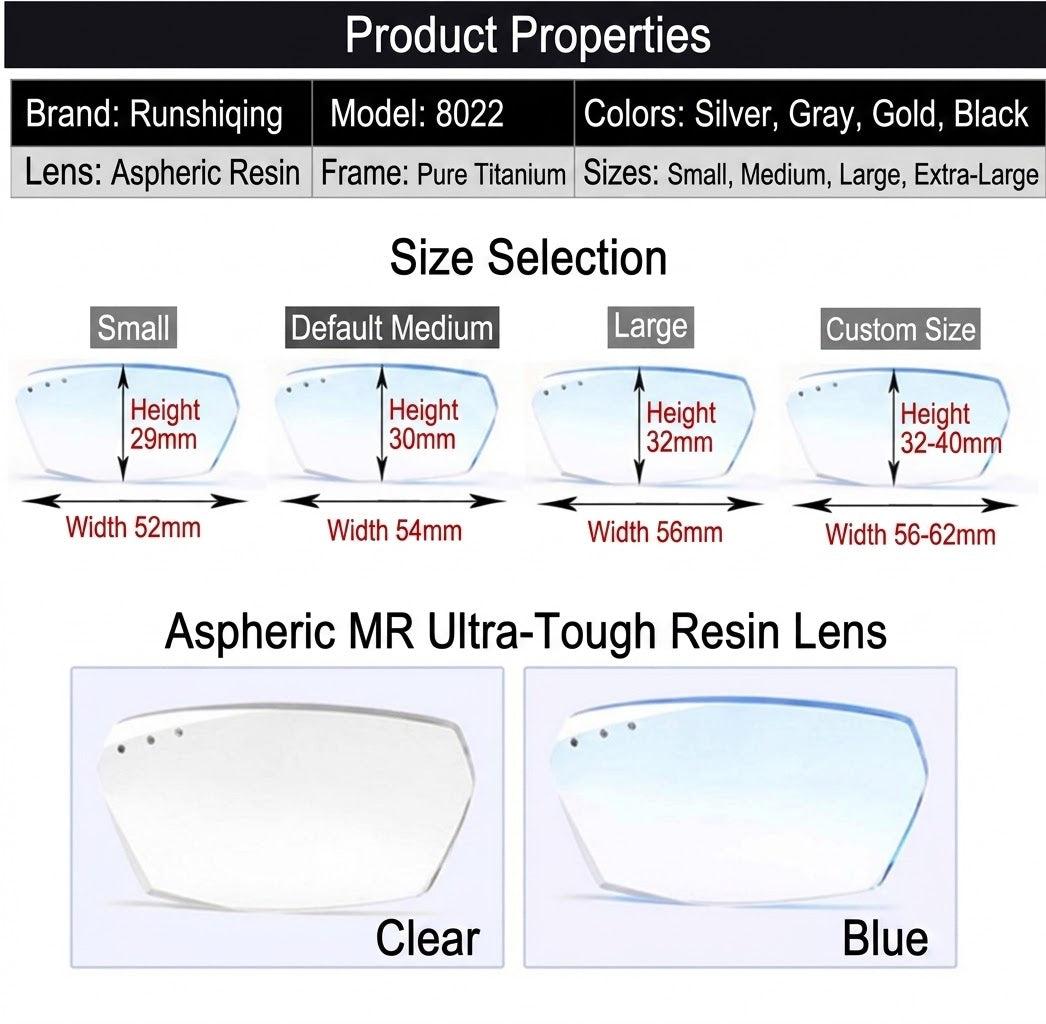 Lightweight Titanium Rimless Business Eyeglasses for Men, Versatile Frame for Work & Daily Commute