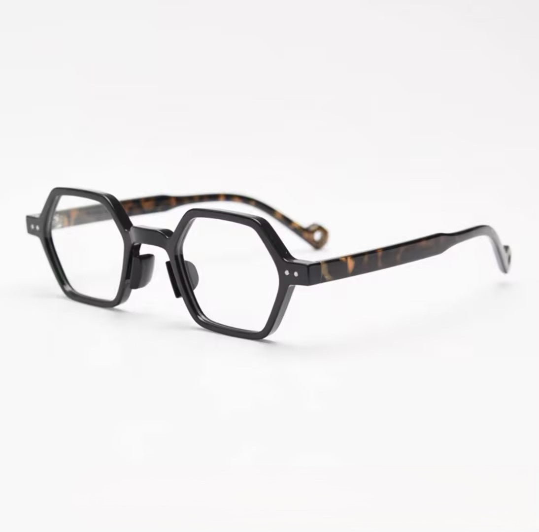 Prescription Reading Glasses, Hexagon Geometric Retro Custom Readers