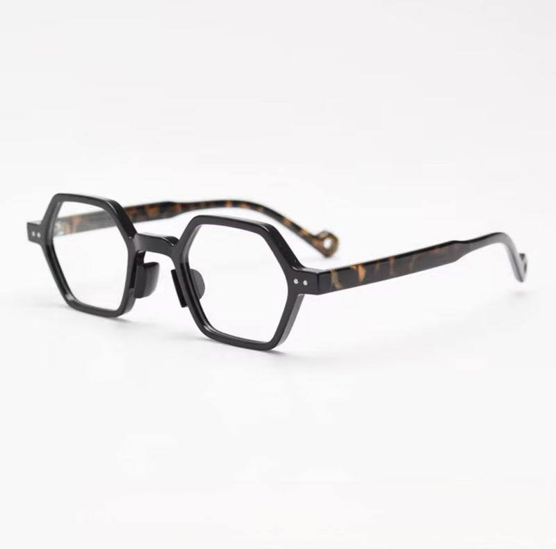 Prescription Reading Glasses, Hexagon Geometric Retro Custom Readers