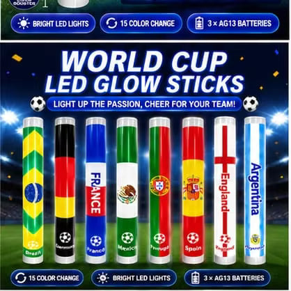 15 Colors LED World Cup Cheer Stick | 8 National Teams Available