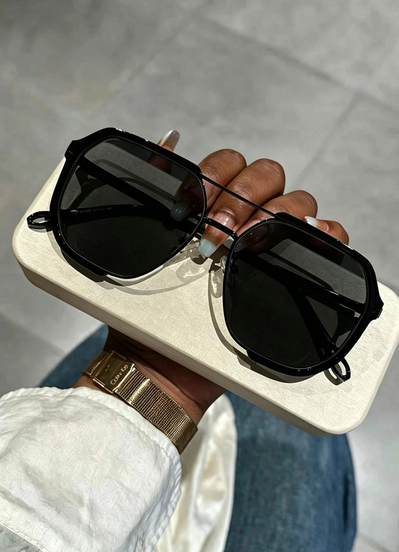 Prescription Sunglasses, Double Bridge Octagonal Large Frame