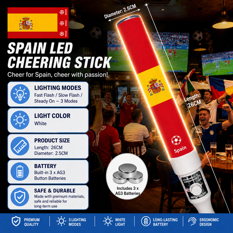 World Cup LED Light Up Cheer Sticks For Football Match Party