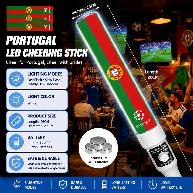 World Cup LED Light Up Cheer Sticks For Football Match Party
