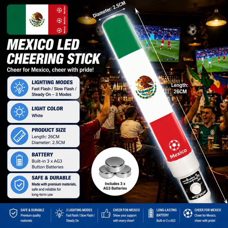 World Cup LED Light Up Cheer Sticks For Football Match Party