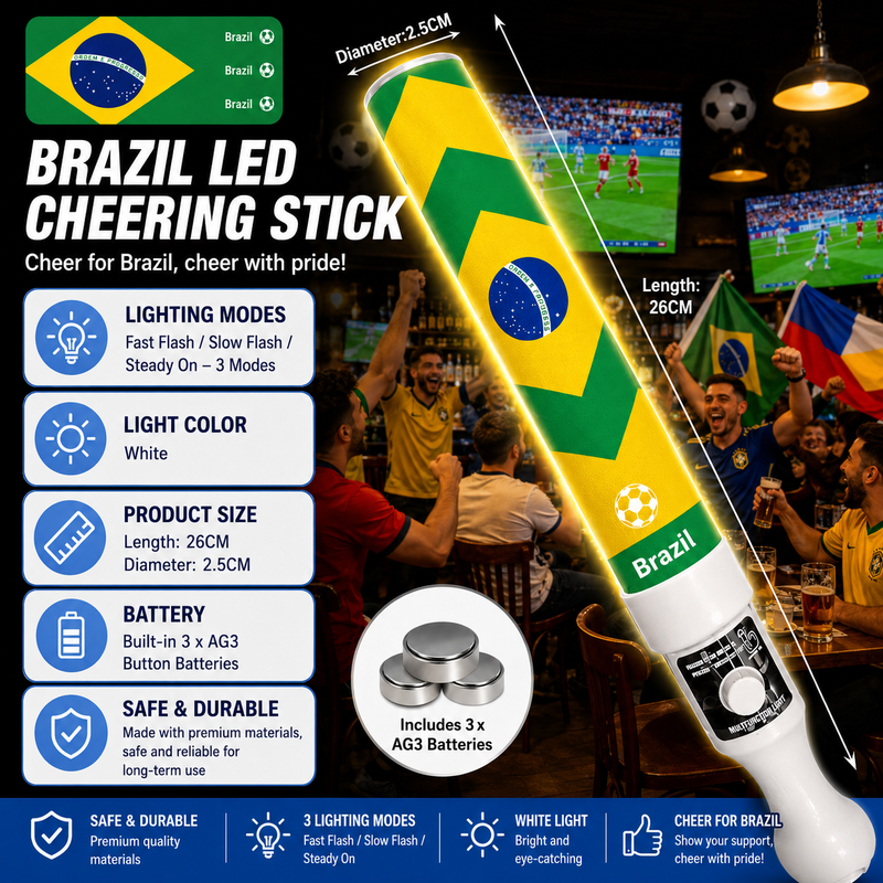 World Cup LED Light Up Cheer Sticks For Football Match Party