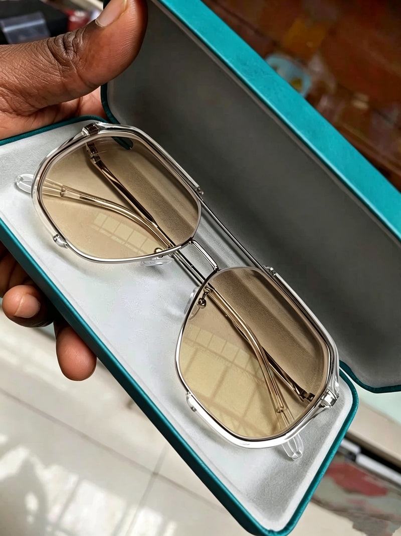 Prescription Sunglasses, Double Bridge Octagonal Large Frame