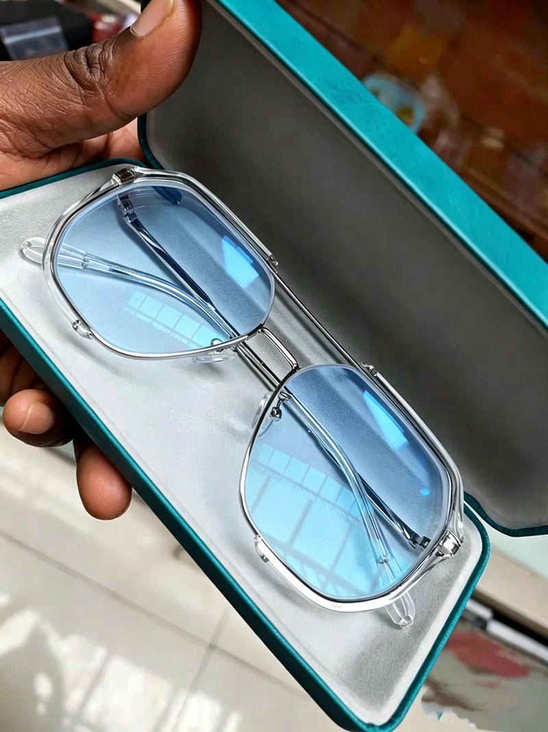 Prescription Sunglasses, Double Bridge Octagonal Large Frame