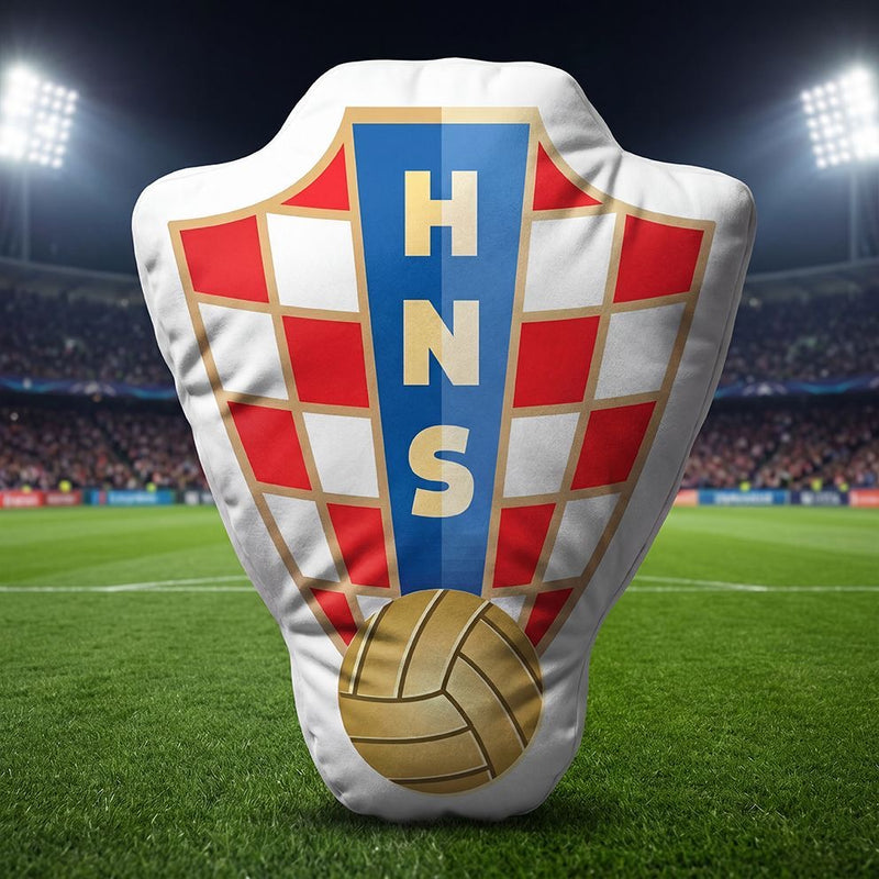 2026 World Cup Team Crest Shaped Pillow National Emblem Sofa Cushion For Fans