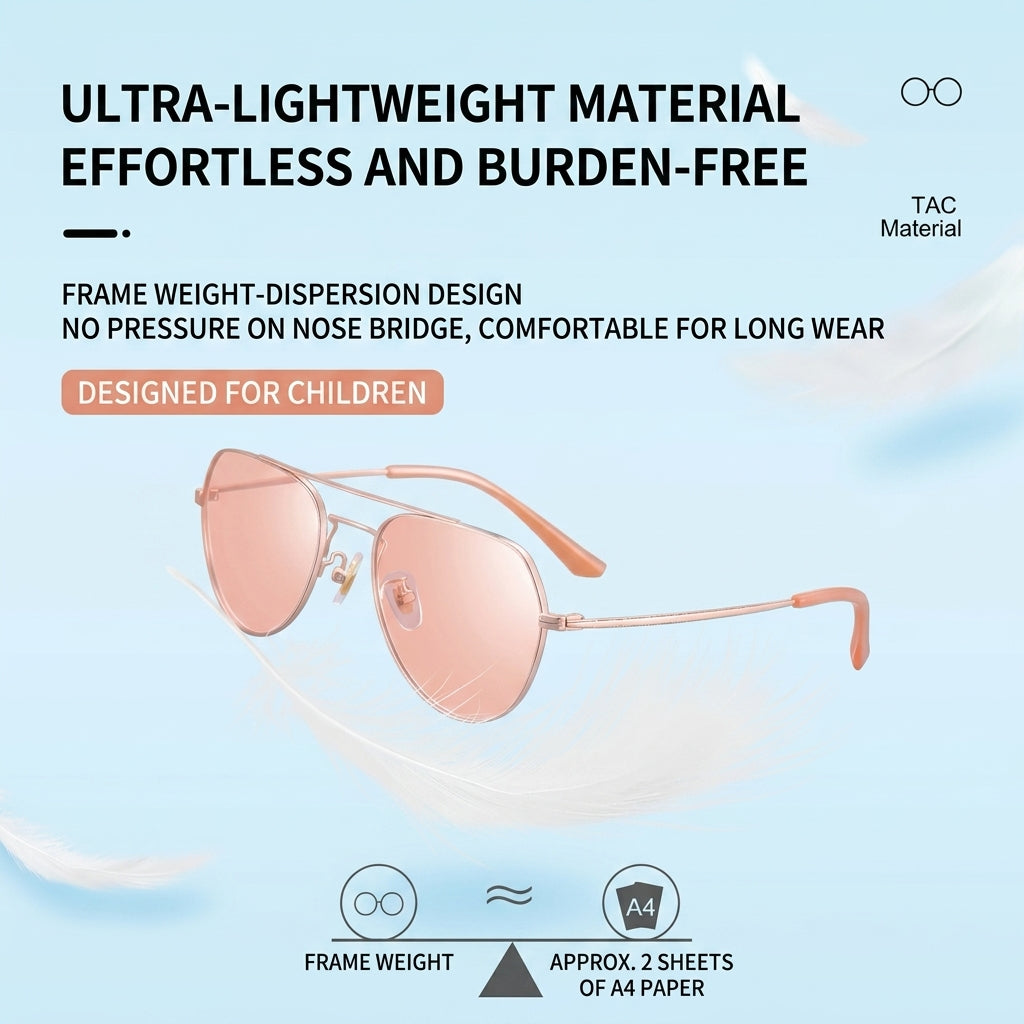 Kids Sunglasses | Lightweight Metal Frame for 3-12 Years Old