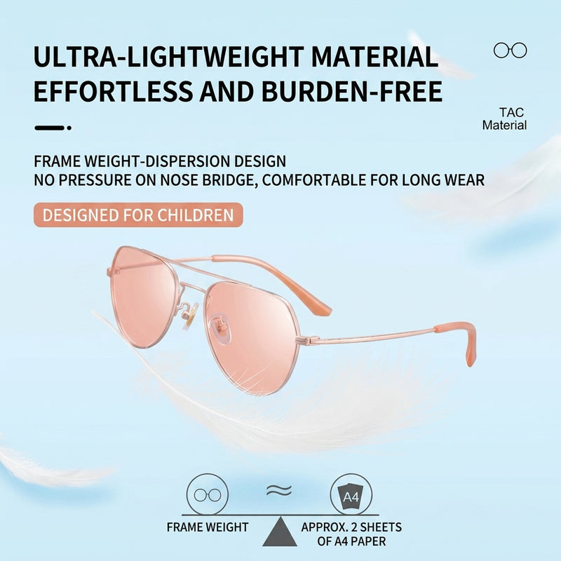 Kids Sunglasses | Lightweight Metal Frame for 3-12 Years Old