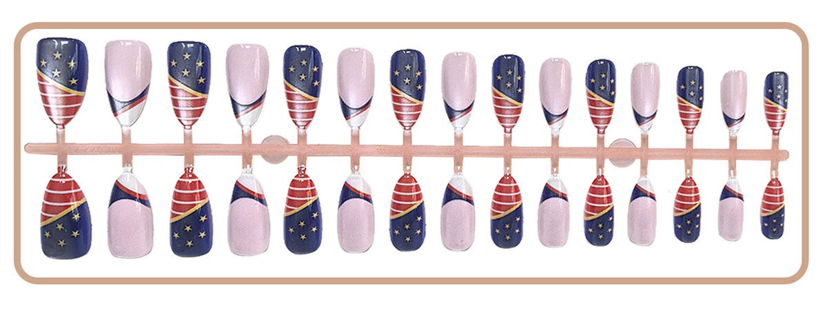 Press On Nails 30Pcs, Free Jelly Glue & Nail File