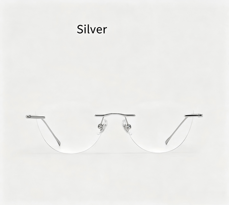 Prescription Glasses | Ultralight Titanium Rimless Cat Eye Design Frame