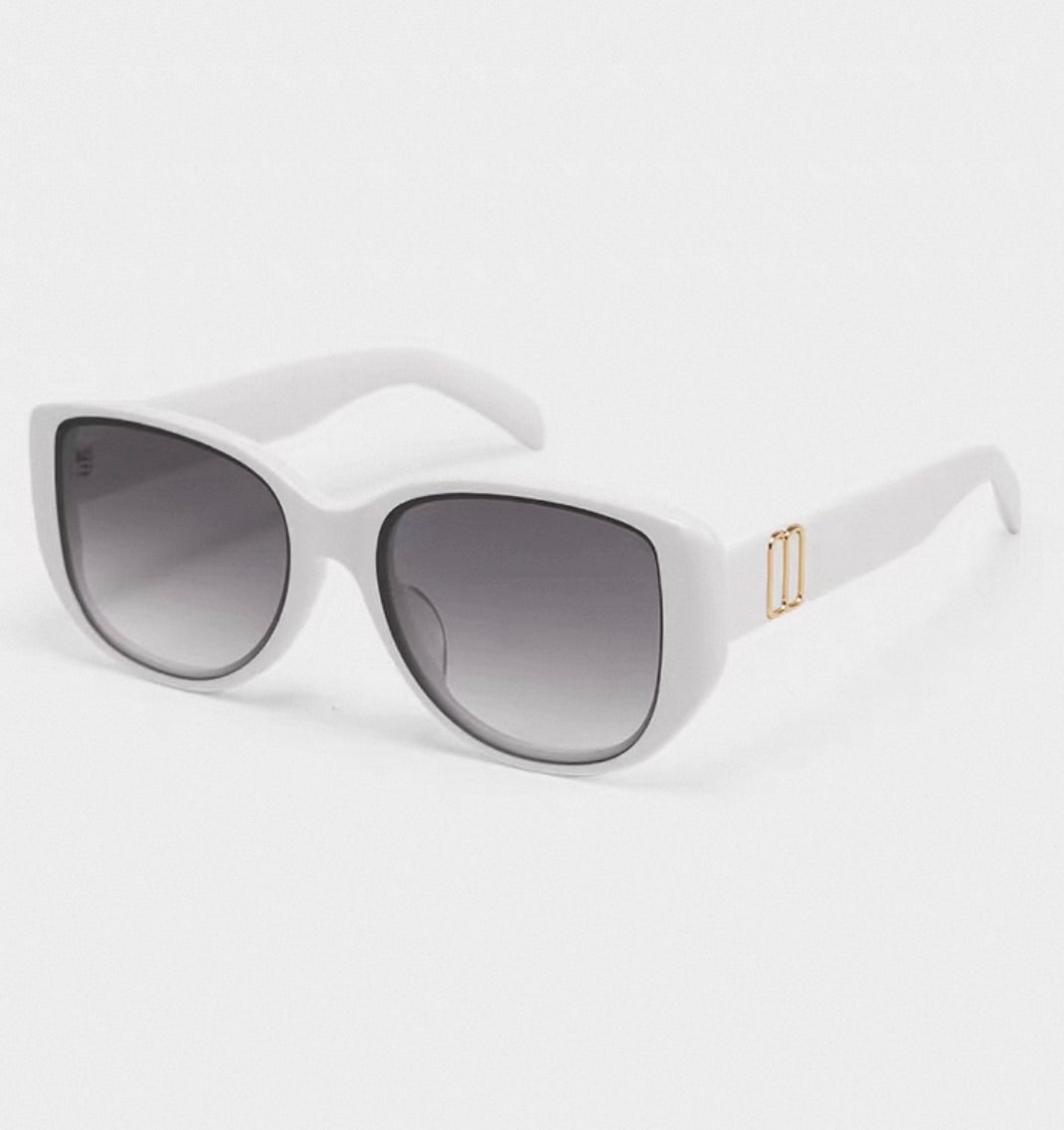 Sunglasses, Luxury Double Gold Decor Oval Square Shades