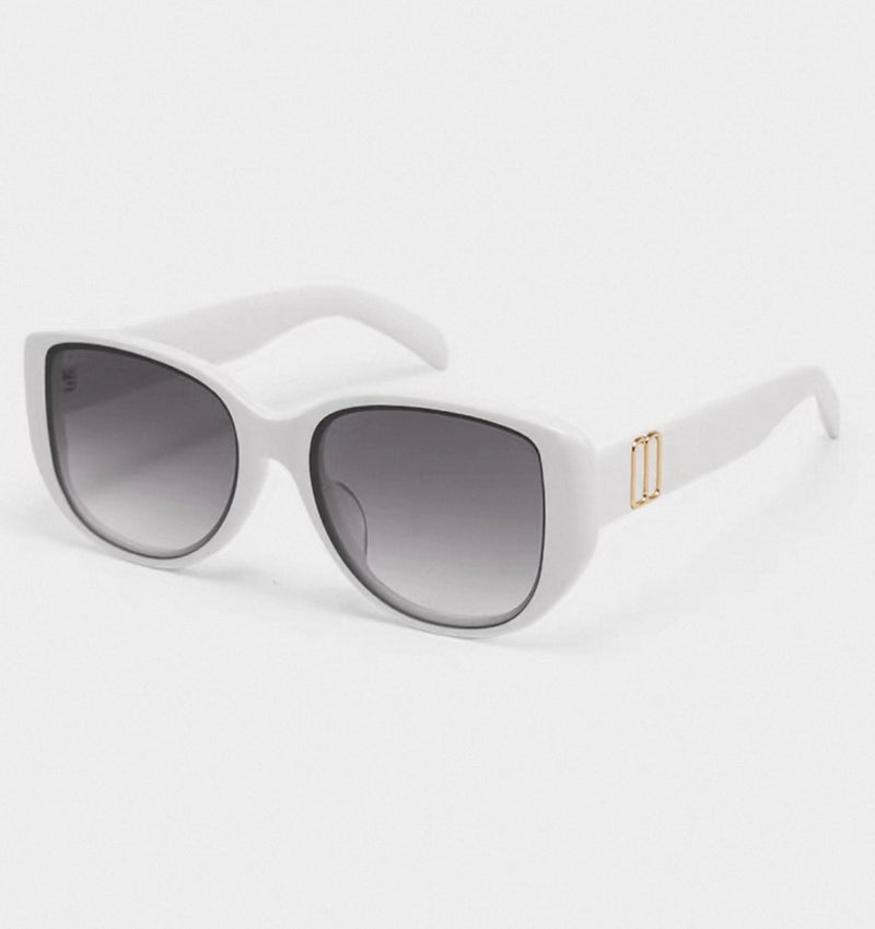 Sunglasses, Luxury Double Gold Decor Oval Square Shades