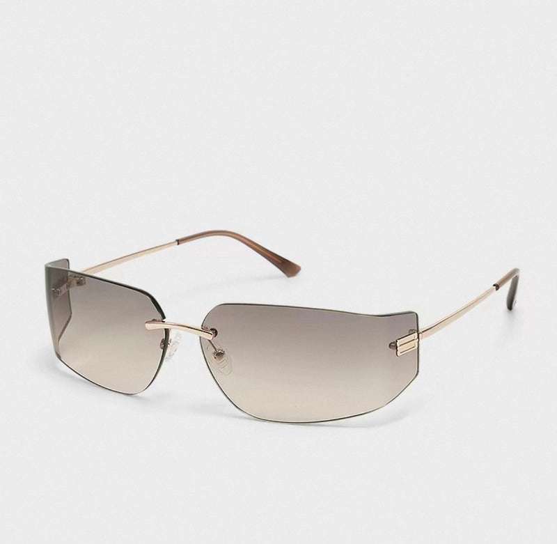 Sunglasses, Rimless Wrap-Around Nylon