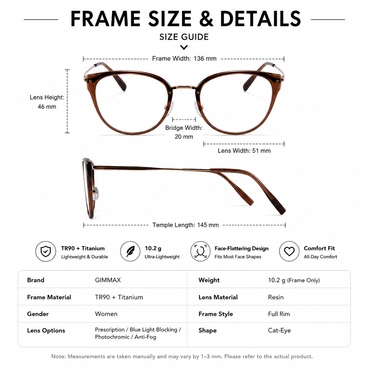 Women Cat Eye Metal Glasses | Elegant Eyewear
