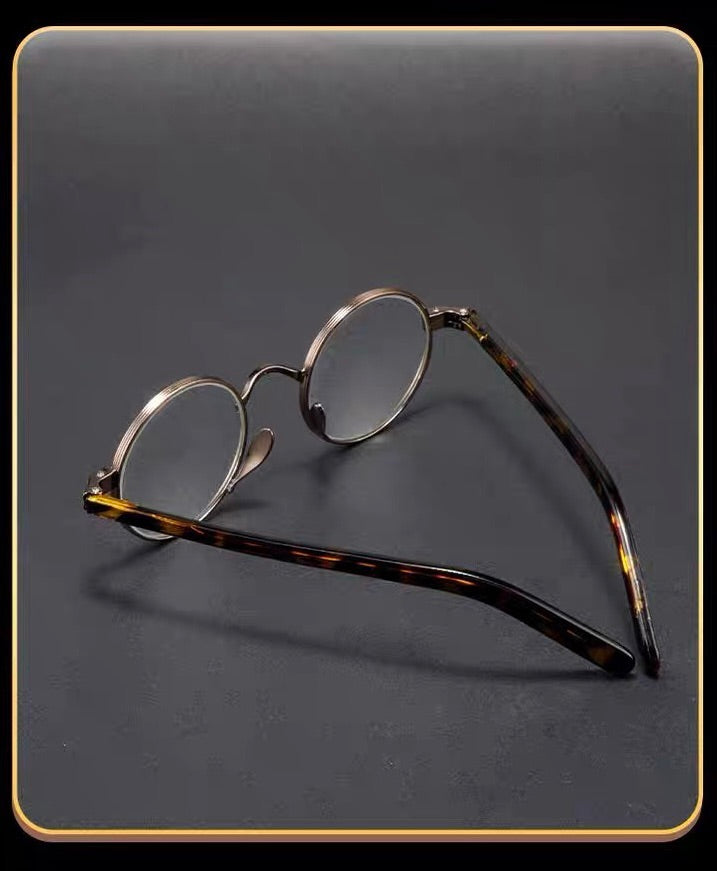Vintage Round Metal Frame Prescription Reading Glasses