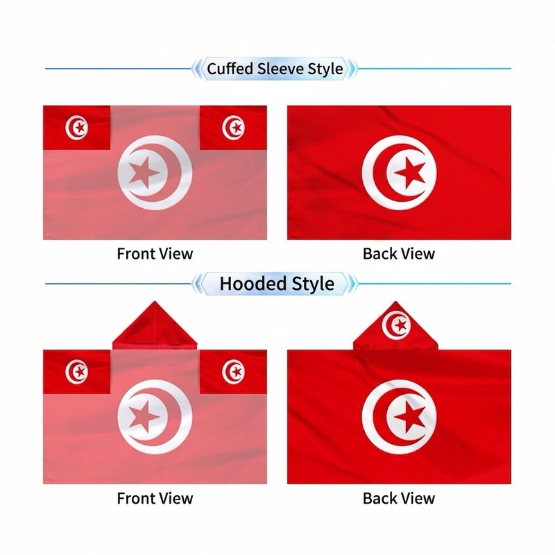 2026 World Cup National Flag Cape, 48 Countries Available, Hooded / Sleeve Tube 2 Styles