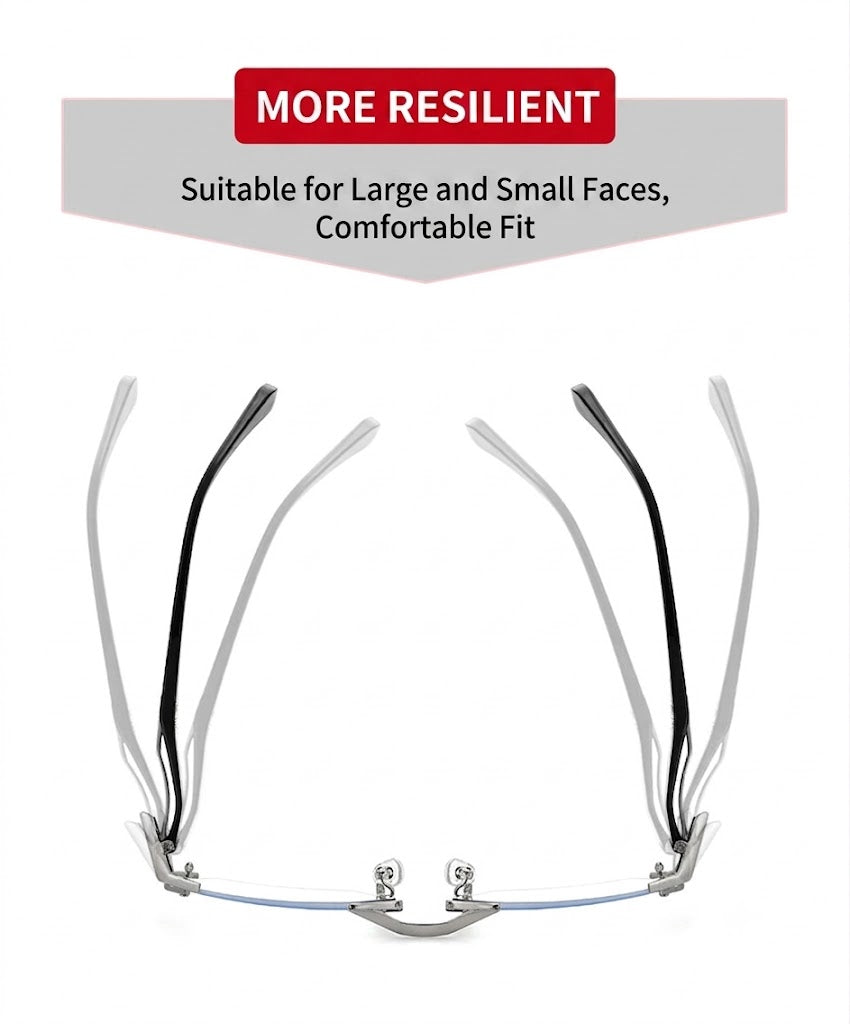 Prescription Glasses | Rimless Titanium Business Glasses