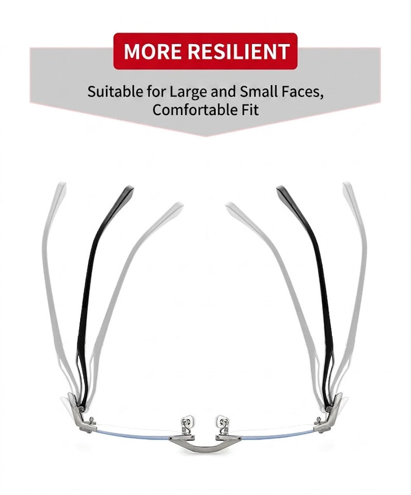 Prescription Glasses | Rimless Titanium Business Glasses