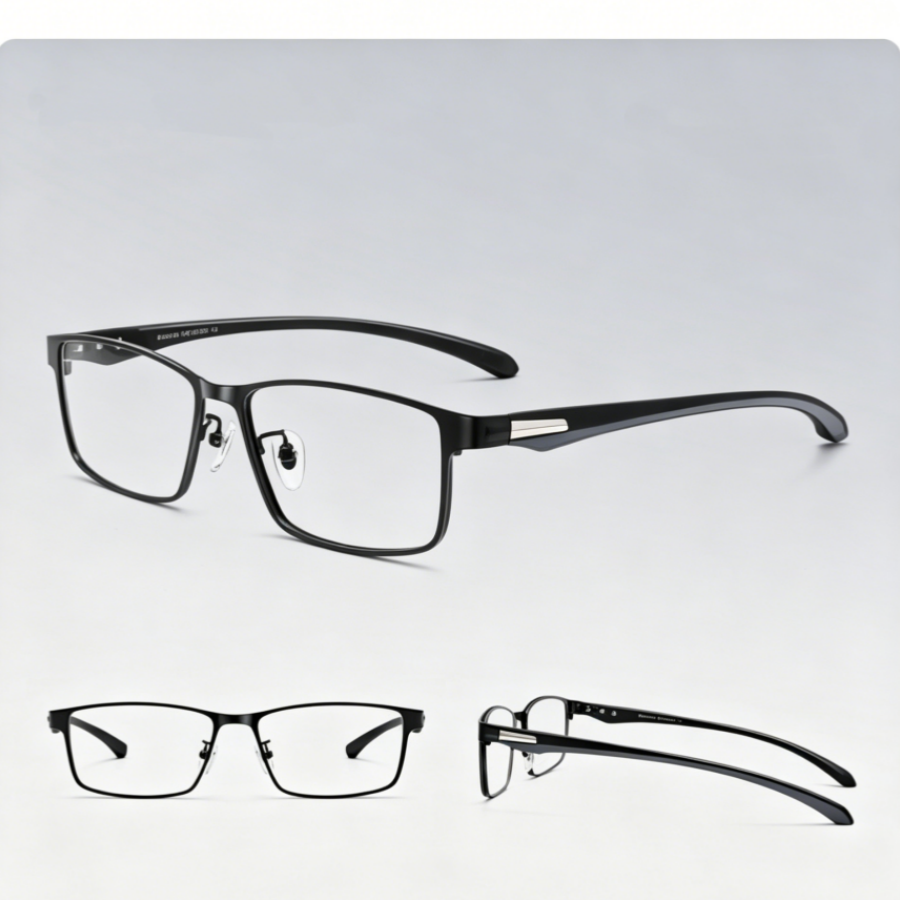 Men Pure Titanium Business Eyeglasses Full Rim  Prescription Available