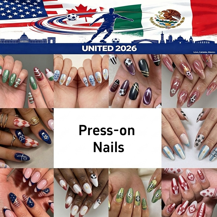 Press On Nails 30Pcs, Free Jelly Glue & Nail File