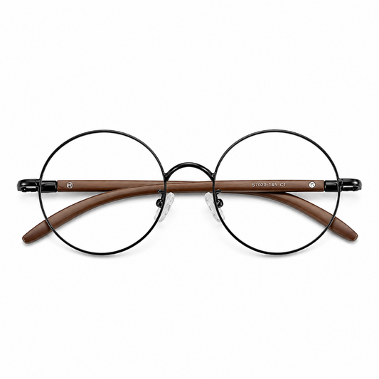 Prescription Glasses | Retro Black Round Frame
