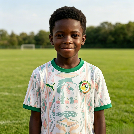 Senegal 2026 New Official Kids Home Football Jersey Sets