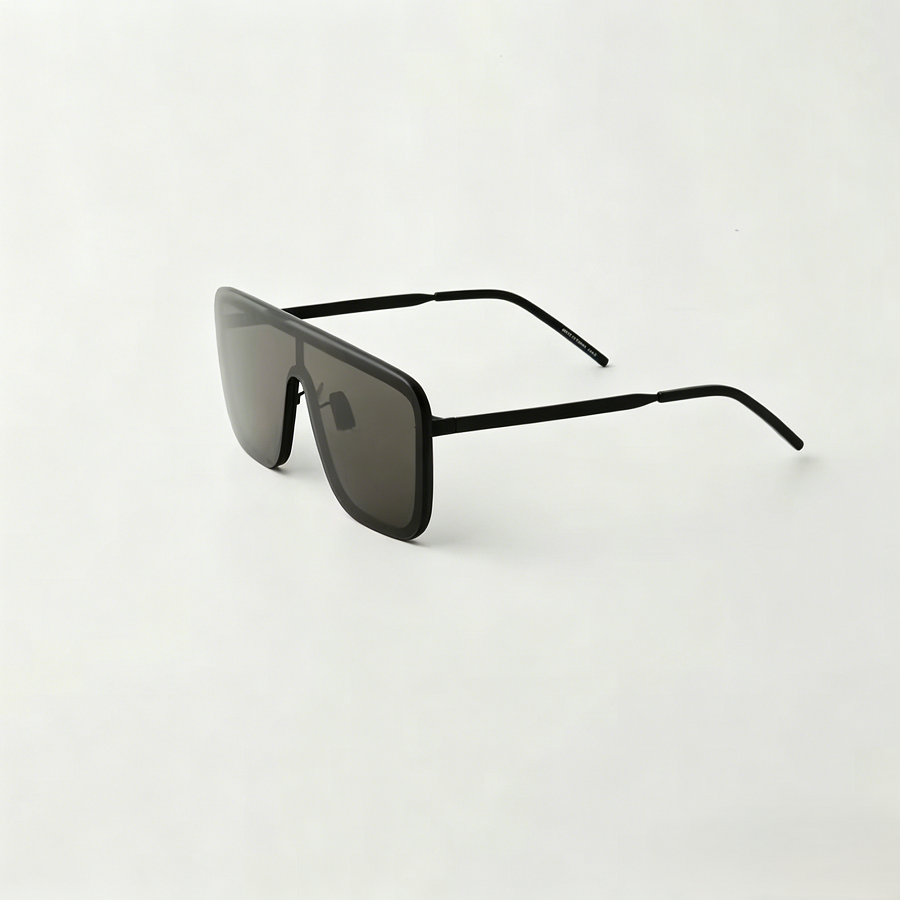 Sunglasses Luxury One-Piece Flat Top Square Stainless Steel